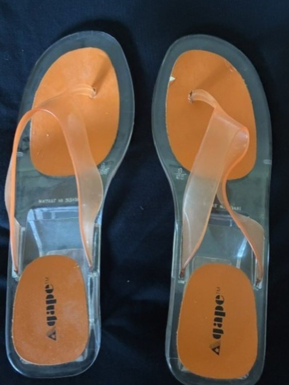 Womens Orange Plastic Gape Funky Shoes